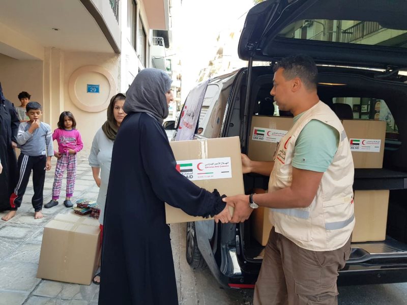 The UAE Embassy in Athens distributes aid relief to several camps, schools and churches throughout G