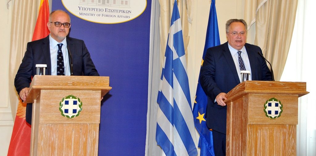 Foreign Minister of Montenegro meets with Greek counterpart