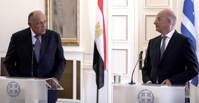 Egyptian Foreign Minister meets with the Greek leadership in Athens